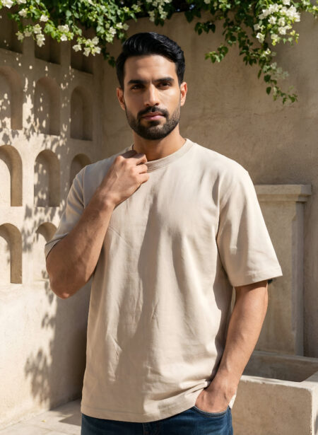 Beige Oversized T-shirt