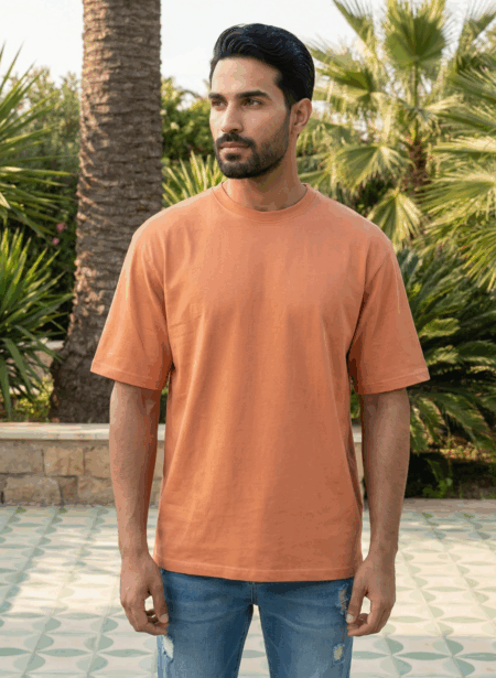 Brick Orange Oversized T-shirt